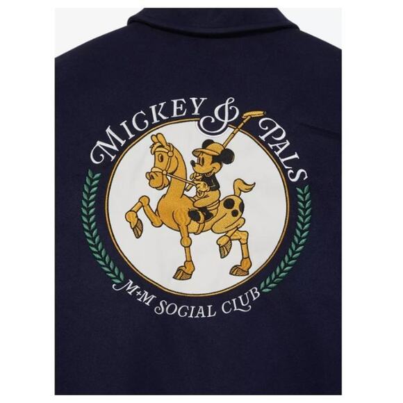 Rare Unisex Disney Mickey Mouse Country Club Blue Varsity Jacket Size Large New - Picture 4 of 8